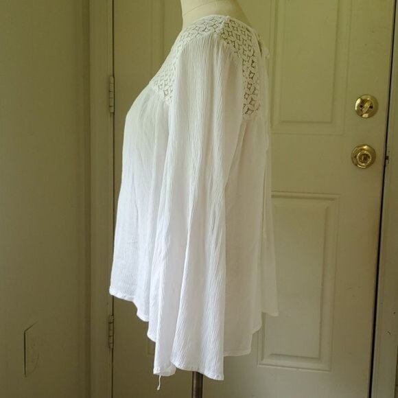 Tunic Blouse Boho Peasant Shirt Top Simply Emma BELL SLEEVE Women's WOMAN'S XL - Picture 7 of 13